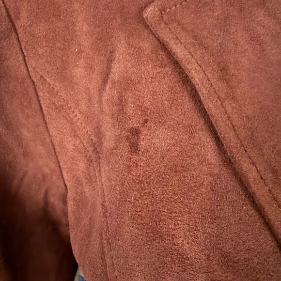 Lilly Pulitzer vintage brown fully lined button down lamb suede blazer small - Picture 12 of 12